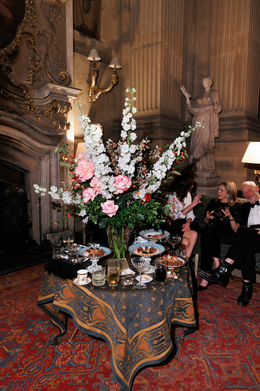 Floral tablescape at Castle Howard