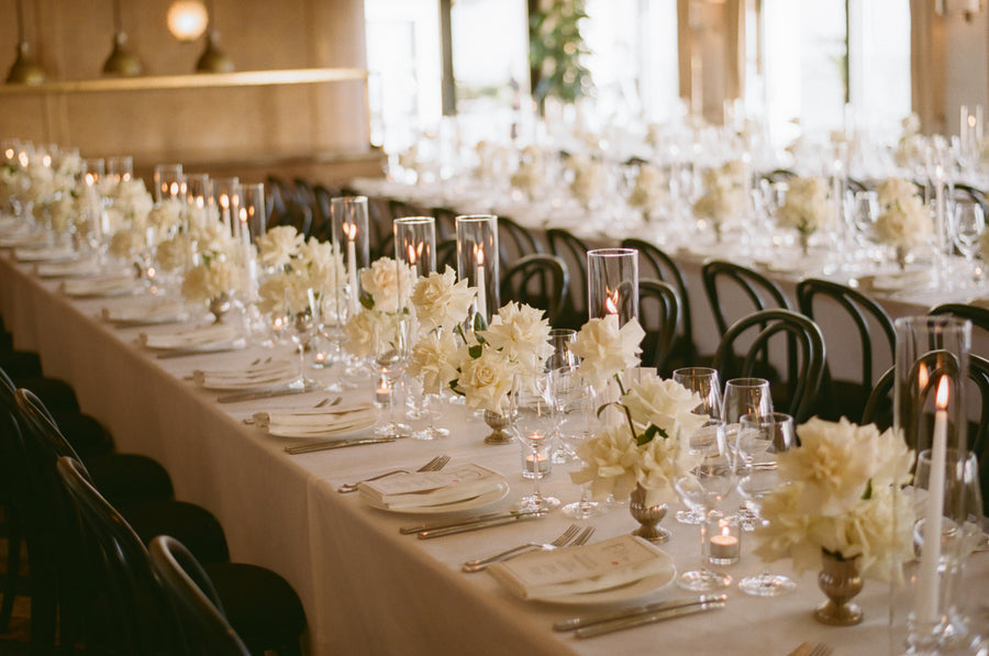 Reception florals at the wedding
