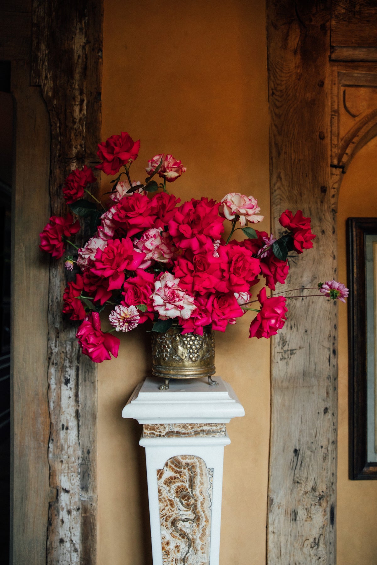 Floral centrepiece at The Wardrobe
