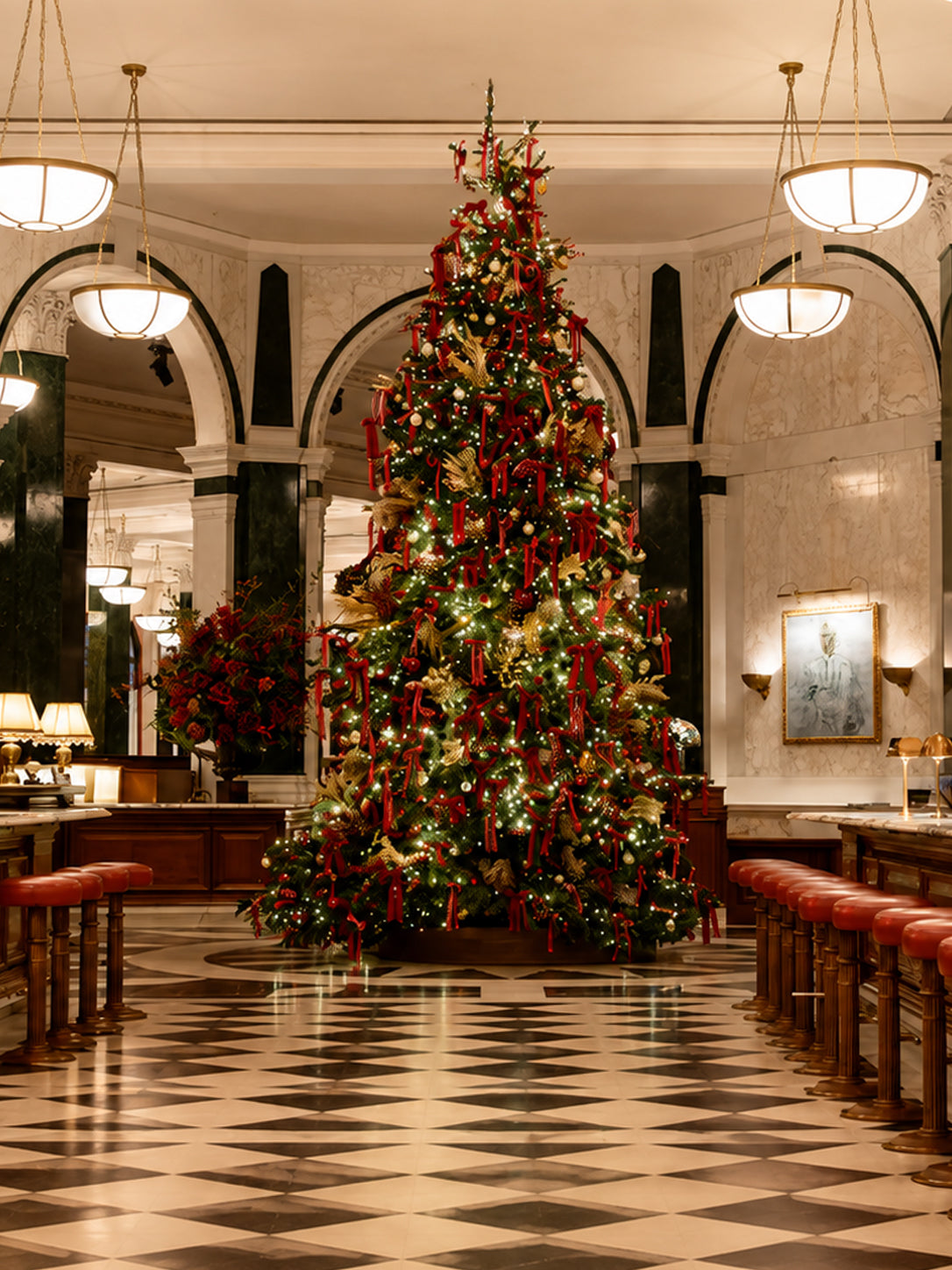A Macallan-dressed Christmas tree at The Ned