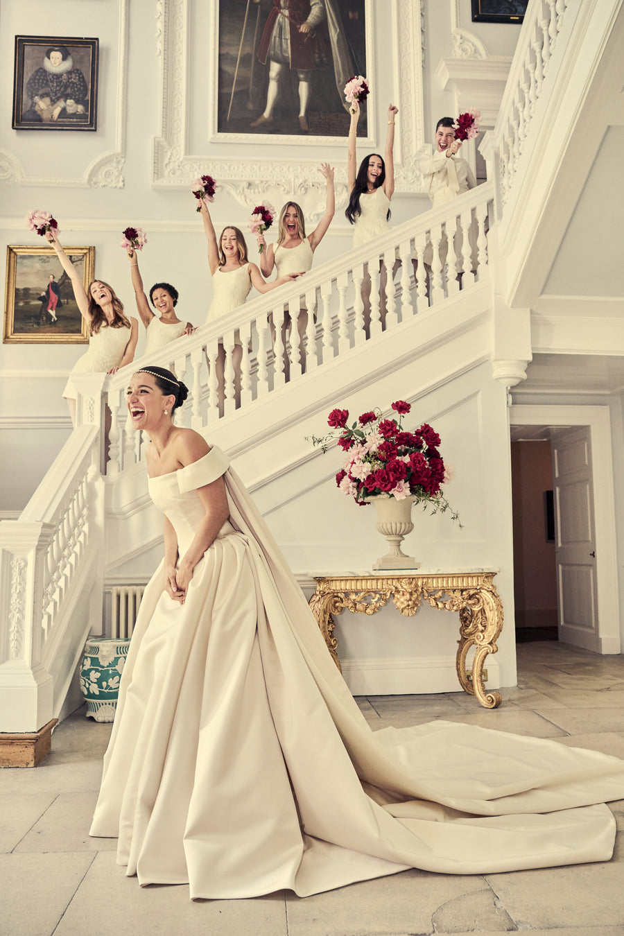 Wedding florals at Firle Place